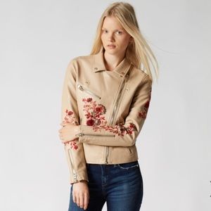 BLANKNYC Floral Vegan (Faux) Leather Jacket.